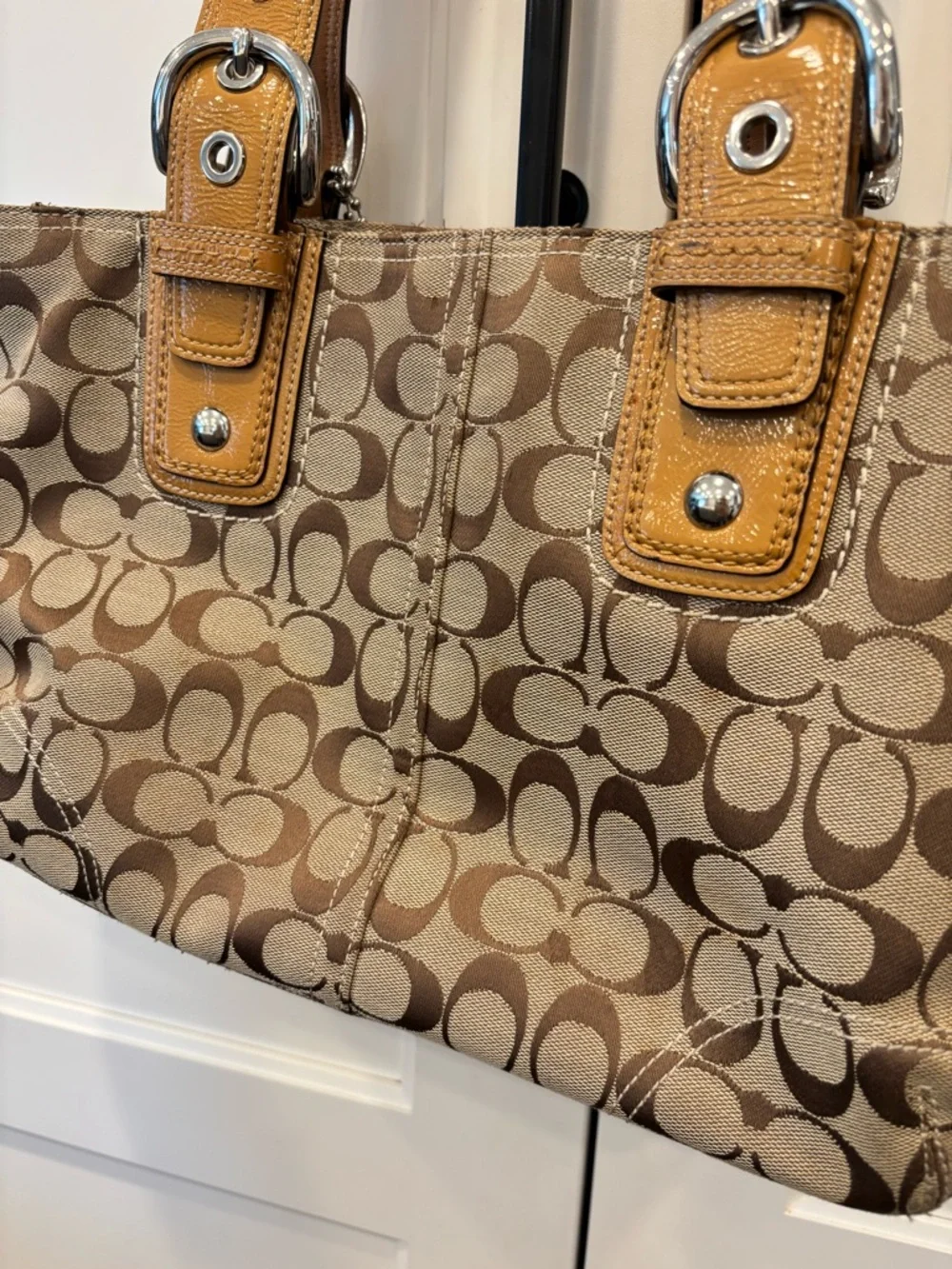 Coach SOHO Signature Jacquard Satchel - Picture 8 of 13